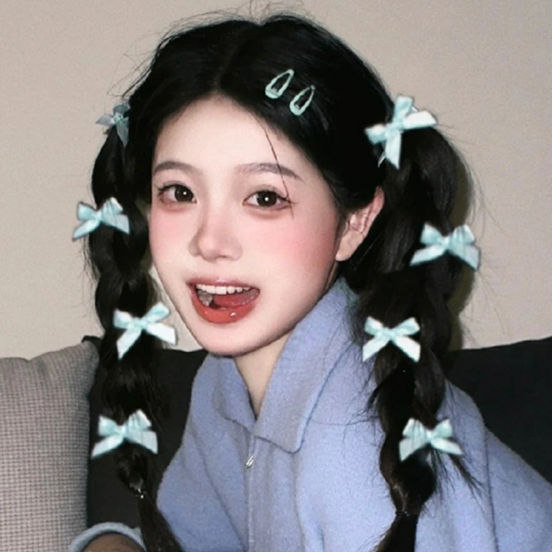 8/24PCS Bowknot Hair Clips Sweet Ballet Ribbon Bow Hairpins Bang Clip Korean Girls Mini Grabs Clips Headwear Hair Accessories