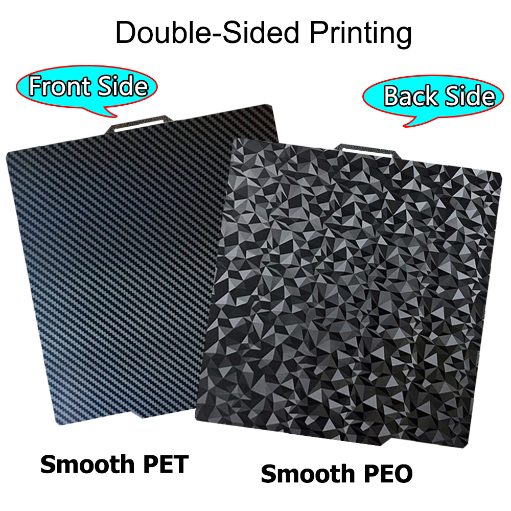 P1P P1S Plate for Bambu lab A1 Build Plate Smooth X1C Spring Steel Sheet Double Side 3D Print for Bambu Bamboo X1 Carbon Plate: Silver