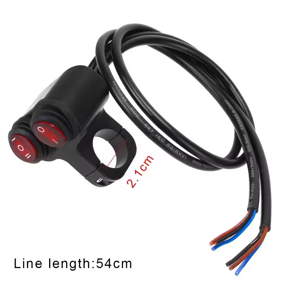 Bouton de guidon de Moto, interrupteur étanche 12V, simple et Double, bouton de phare de Moto, accessoires de frein, nouvel arrivage