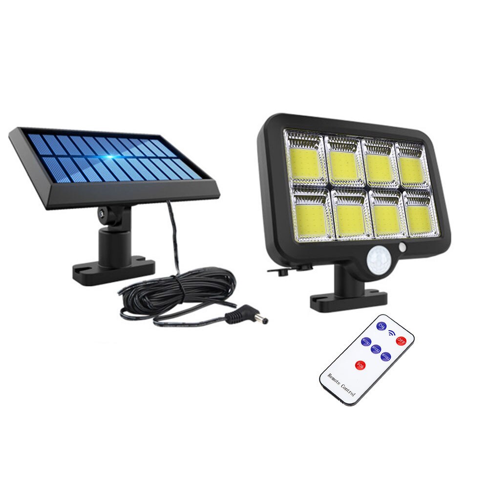 120LED COB Solar Light Outdoor Motion Sensor Wall Light Waterproof Garden Lamp Spotlights Emergency Pathway Street Security Lamp: 160Led With Remote