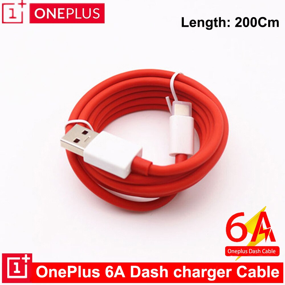 Caricatore di ordito OnePlus 7T 5V6A ordito originale ricarica rapida EU 、 caricatore usa per OnePlus 8 8pro 8T 7T Pro 7 6T 6 cavo di ordito OnePlus 6A: Only Cable 2.0M