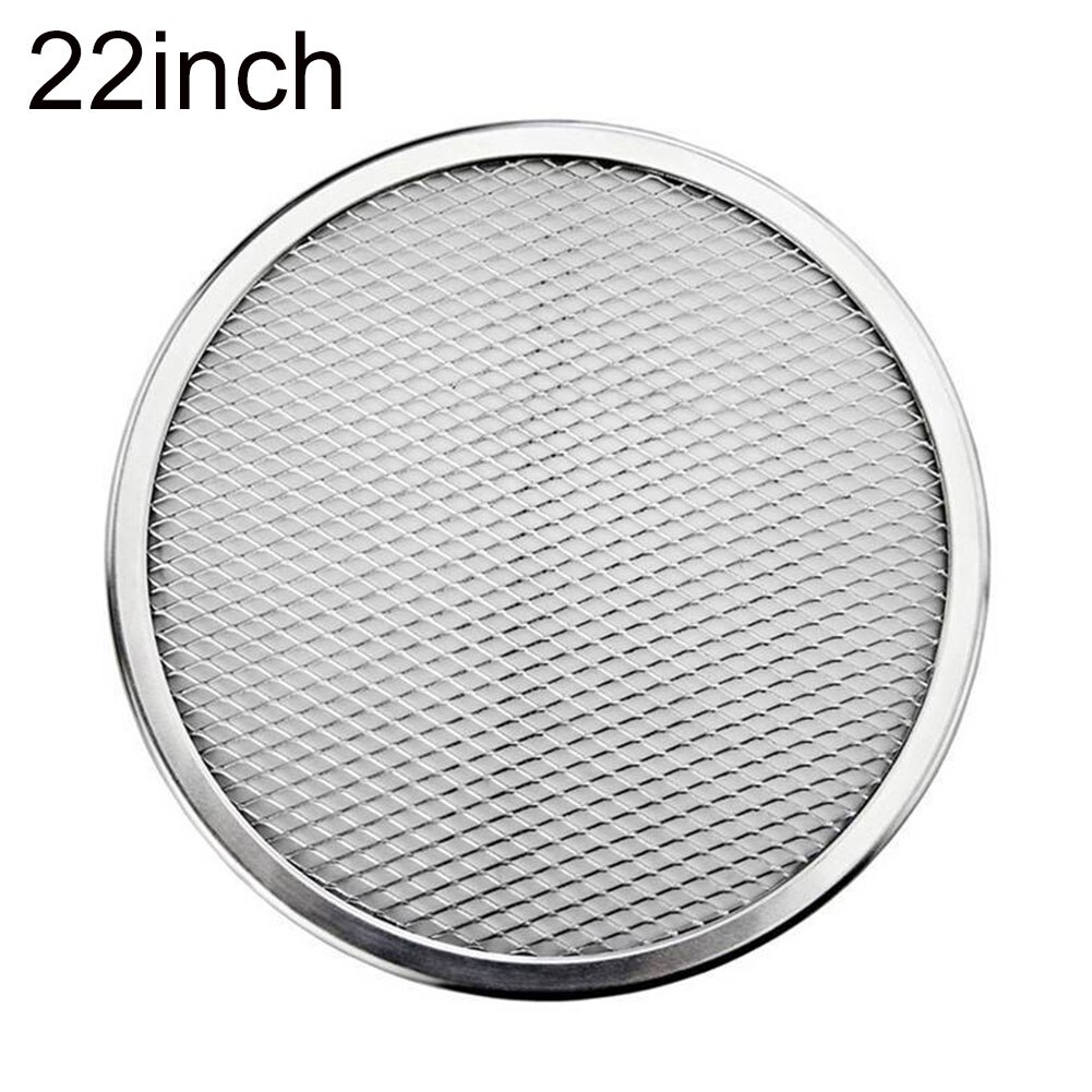 Aluminium Ronde Non-stick Mesh Pizza Scherm Plaat Pan Bakplaat Bakvormen Tool: 22