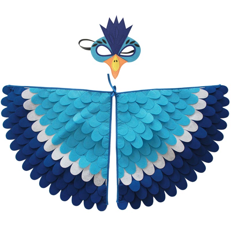 Disfraz de Halloween para niño y niña, traje de Halloween con ala de búho y pájaro con máscara, traje de Halloween para niño y niña, traje de Animal de lujo para niño pequeño, nuevos para niño: W16 Hornbill
