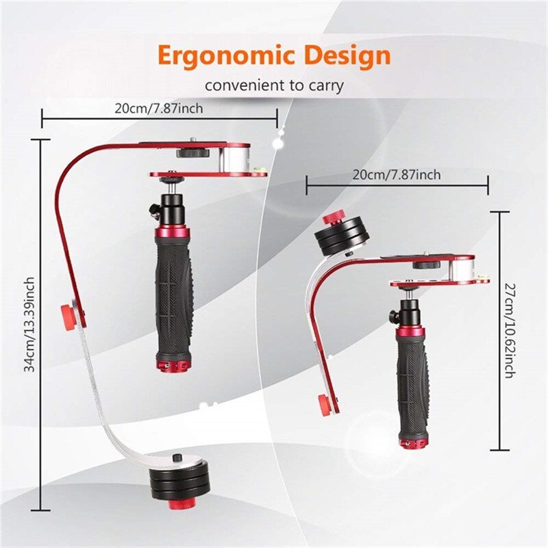 thumbnail image 2 of Pro Camera Stabilizer Steady Cam Handheld Steadicam For Camcorder DSLR Gimbal Kn 2 of 12