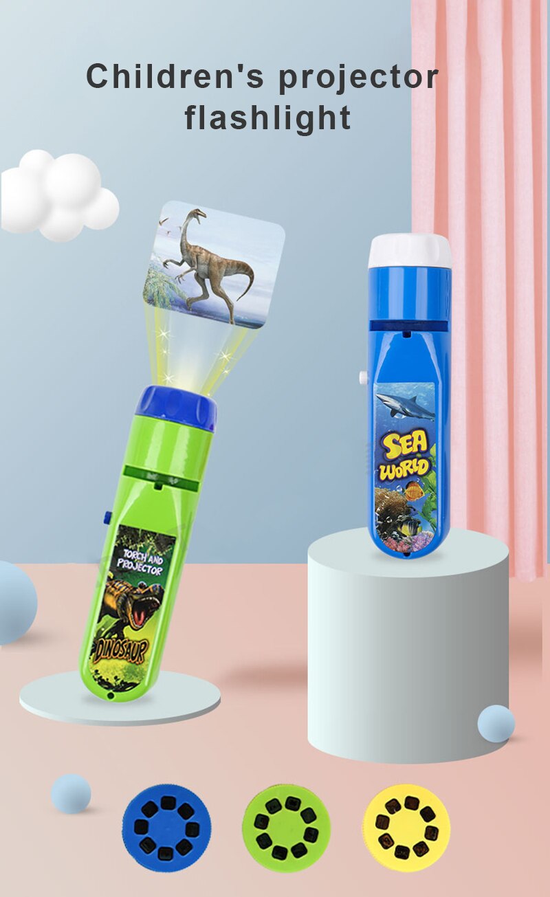 Projectie Zaklamp Dinosaurus Speelgoed Kinderen Projector Licht Leuke Cartoon Speelgoed Night Foto Licht Bedtime Leren Leuk Speelgoed