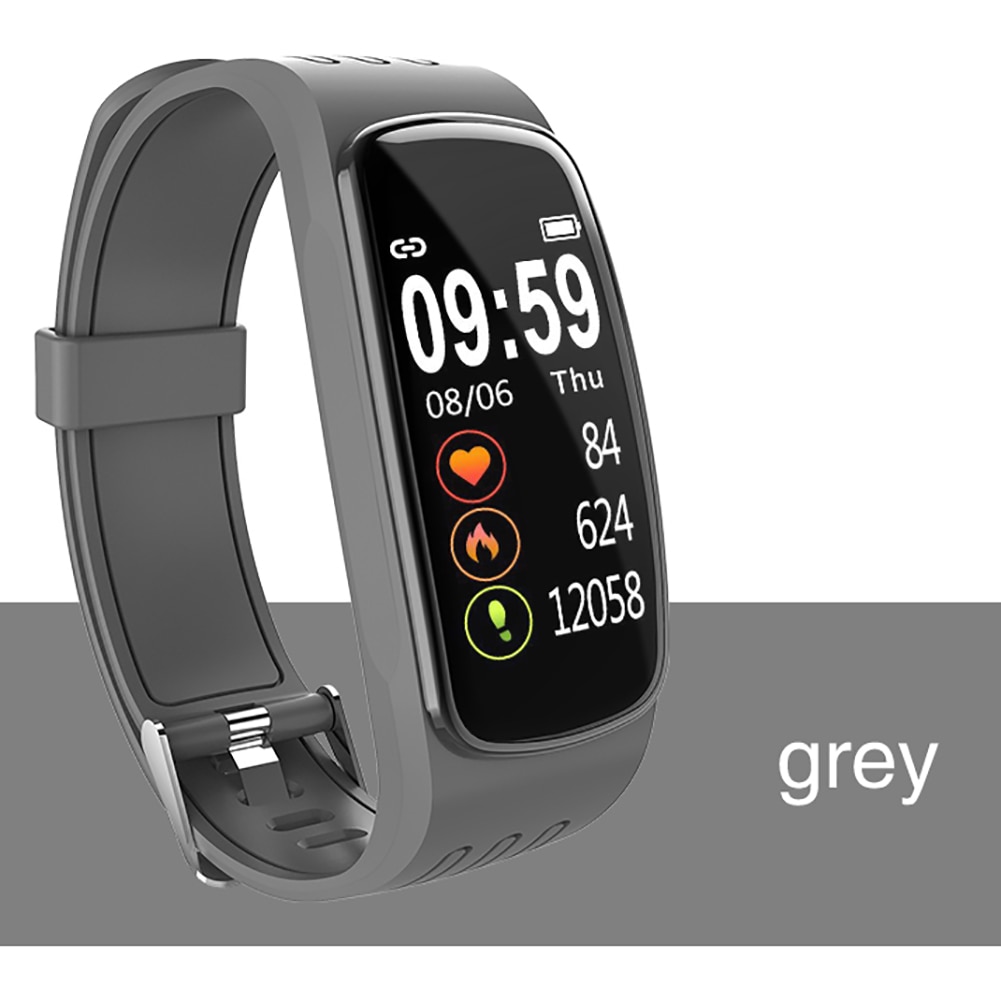 Bluetooth Smart Horloge Armband Bloed Zuurstof Hartslag Monitoring Water Slip Motion Tracker Stap Graaf Fitness Armband