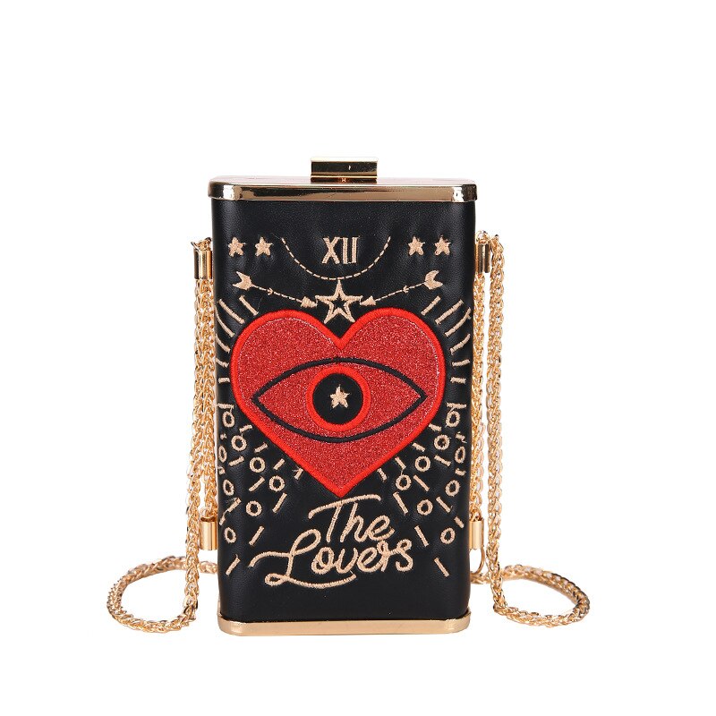 Sac à main de luxe brodé pour femmes, sacoche avec chaîne, pour fête, Cocktail, banquet, pochettes de jour