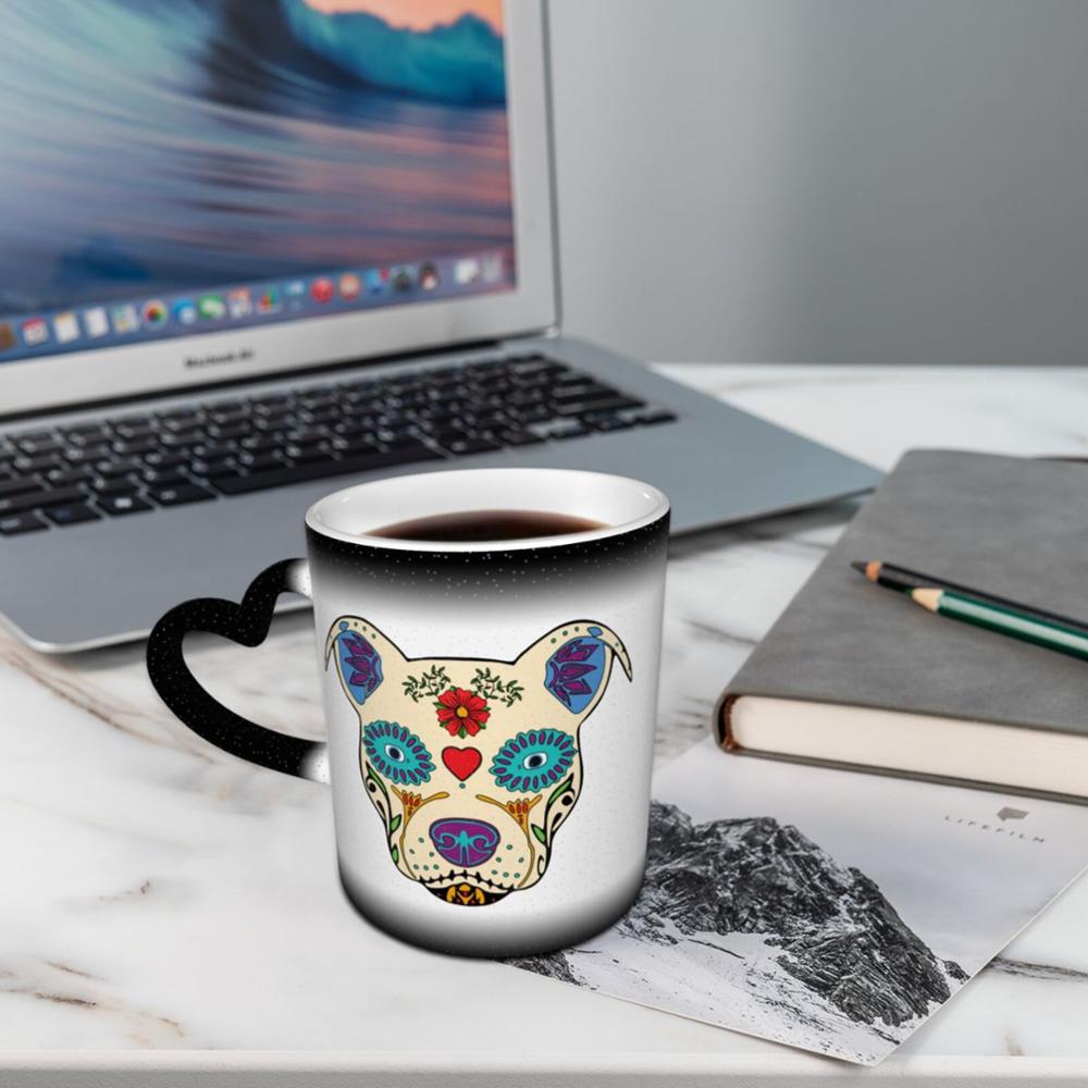 Pit Bull Sugar Skull Bulldog coffee K mugs glass cups tazas set kubek christmas kubki drinkware disposable solo holder donut
