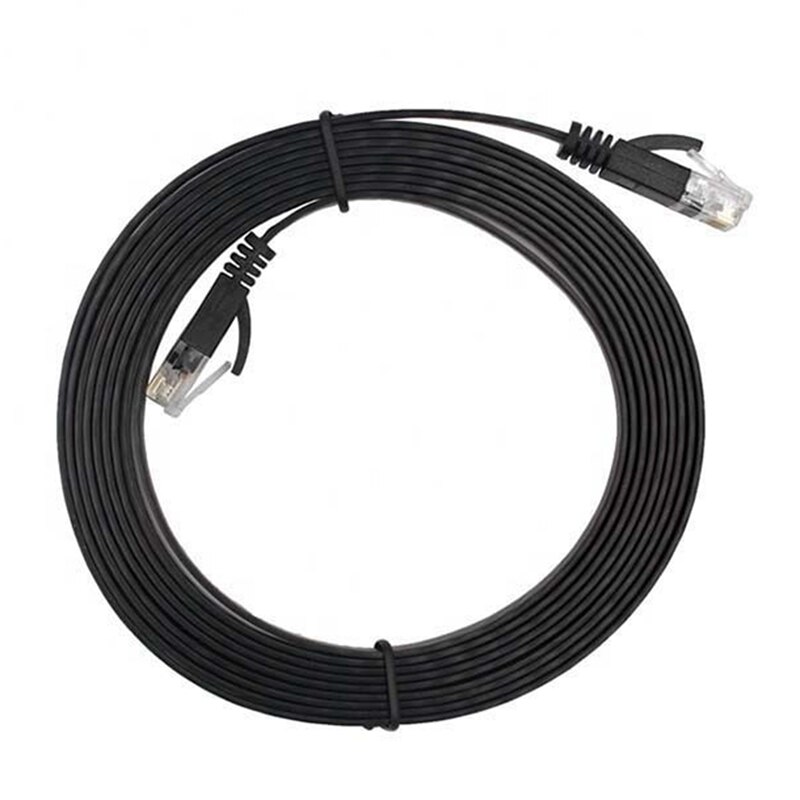 CAT6 RJ45 Computer Network Cable Flat Jumper CAT6 Super Six Network Cable Suitable for Computer Notebook Router- 2M