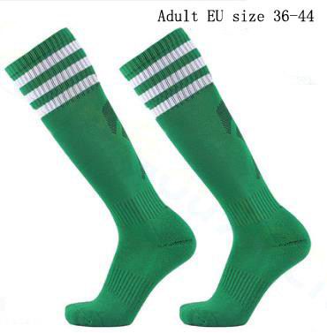 1pairs Sports Socks Knee Legging Stockings Soccer Baseball Football Men Women long Socks Cheerleaders stage performance socks: green / adults over1.4meters