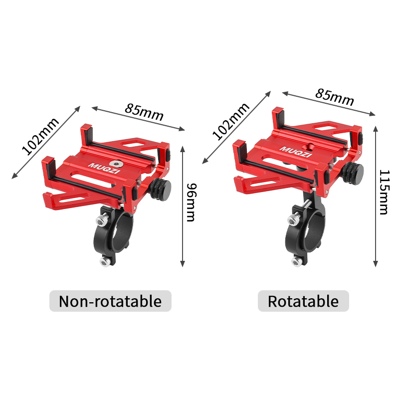 ​ ​ MUQZI Soporte para teléfono para bicicleta Soporte universal para manillar de motocicleta Soporte para teléfono celular 360 ° Rotación para Smartphone de 4,5-7 Pulgadas
