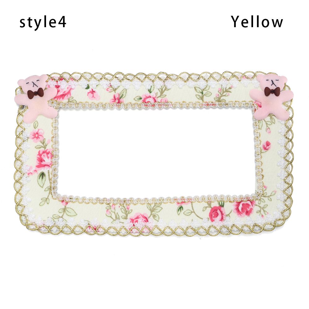 Lace Modern Home Decor Light Socket Decoration Switch Wall Stickers Switch Protective Cover Switch Socket Sticker: Yellow-style4