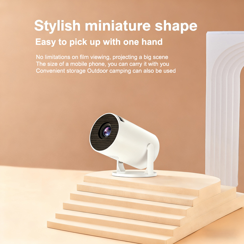 Kleiner hochauflösender Projektor Y2S. tragbar. Geeignet für den Innen- und Außenbereich. Projektion des Heimkino-Schlafzimmers.