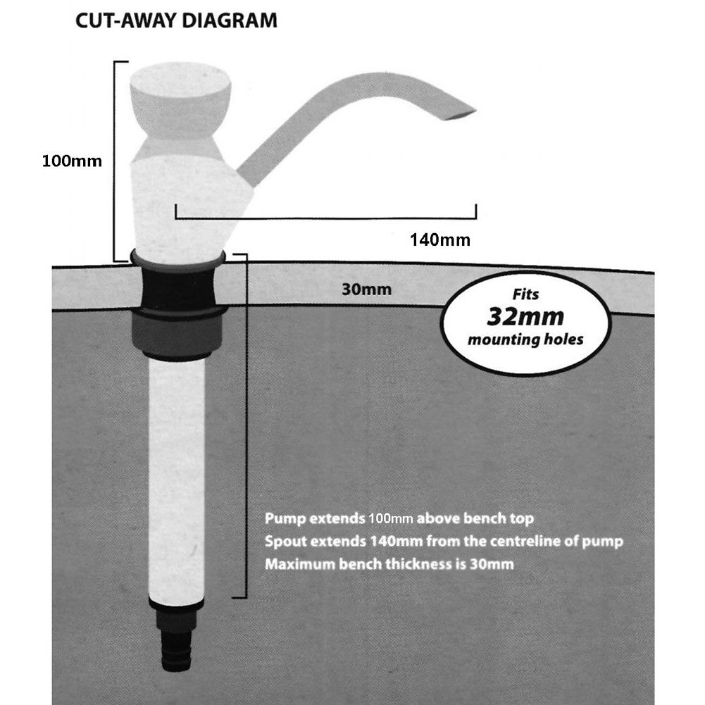 Caravan Sink Water Hand Pump Double Action Camping Trailer Motorhome Replacement Pumping Tool MDJ998