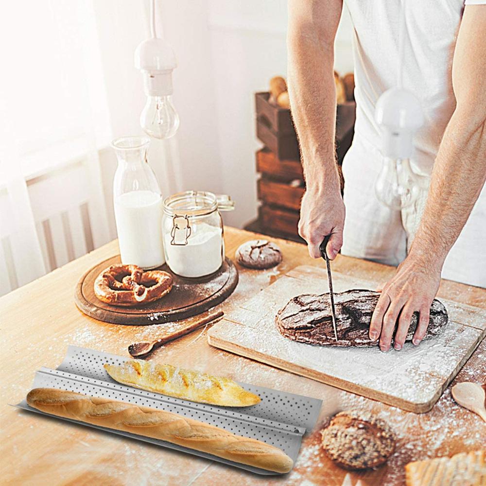 Bakvorm antiaanbaklaag frans brood bakvorm koolstofstaal golfbroodstok stokbroodvorm keuken bakgereedschap