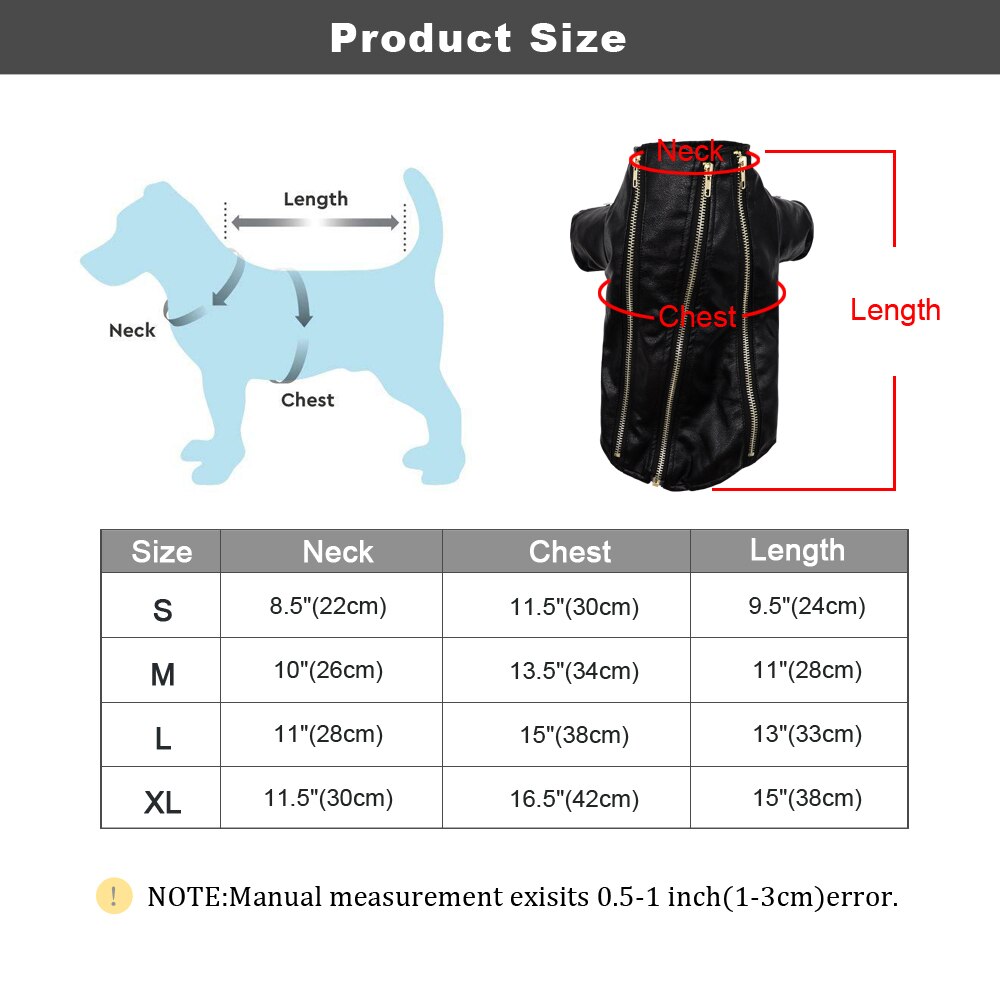 Ropa de para perros, cuero excelente abrigo para perro mascota de invierno cálido, conjunto de ropa para perros pequeños, medianos, Carlino, Chihuahua