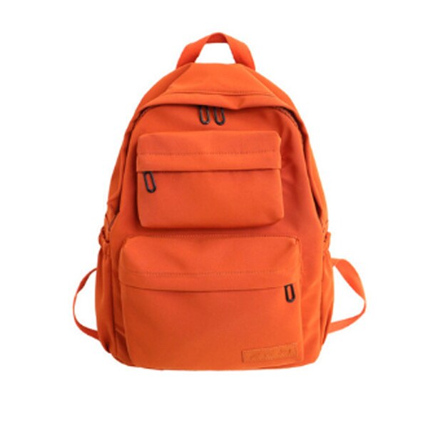 Waterdichte Canvas Rugzak Voor Vrouwen Multi Pocket Travel Rugzakken Vrouwelijke Schooltas Voor Tiener Meisjes Boek Mochilas: Oranje