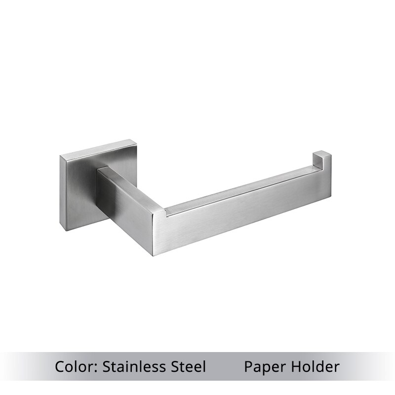 Badkamer Accessoires Set Bagnolux Rvs 304 Single Handdoek Bar Robehaak Toiletrolhouder Handdoek Ring Gepolijste Afwerking: SS-Paper Holder
