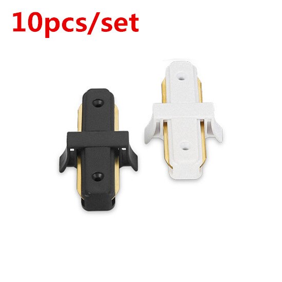 10 stücke Track beleuchtung Schiene Stecker Gerade/L Stecker 2 draht für track leuchte System Auminum Schiene Stecker: 10pcs Connector-I / WHITE