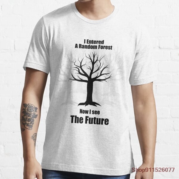 Random Forest Machine Learning See The Future Men's Short-Sleeve Heavyweight Workwear Pocket T-Shirt