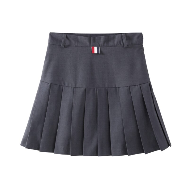 Meisjes Geplooide Rokken Kids School Rok Lente Herfst Effen Kleur Tutu Rokken Meisje Prinses Dance Party Rokken 100-160cm: Grey / 5