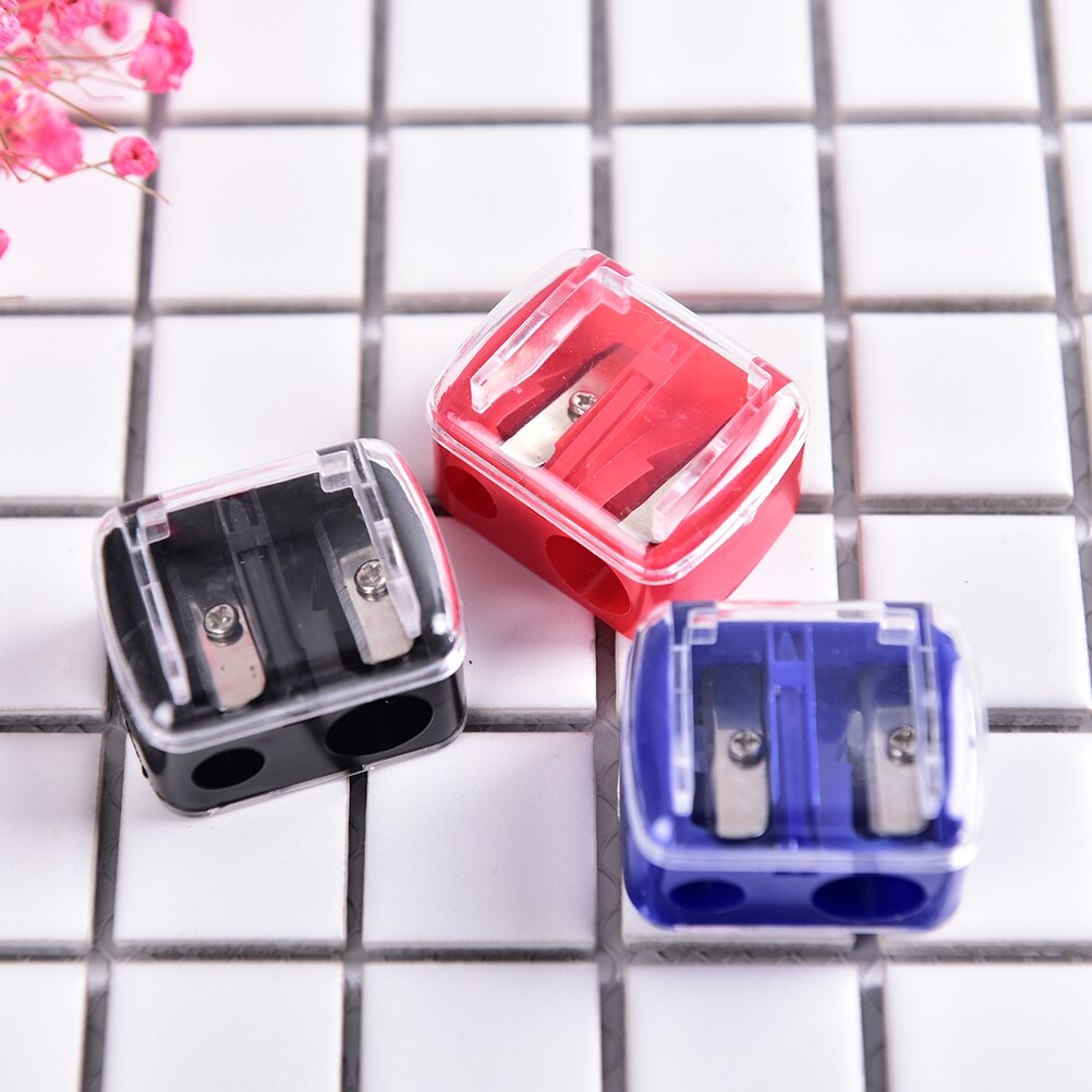 Double Holes Cosmetic Sharpener Useful Pencil Sharpener For Cosmetic Brush / Eyeliner Pencil / Makeup Pencil