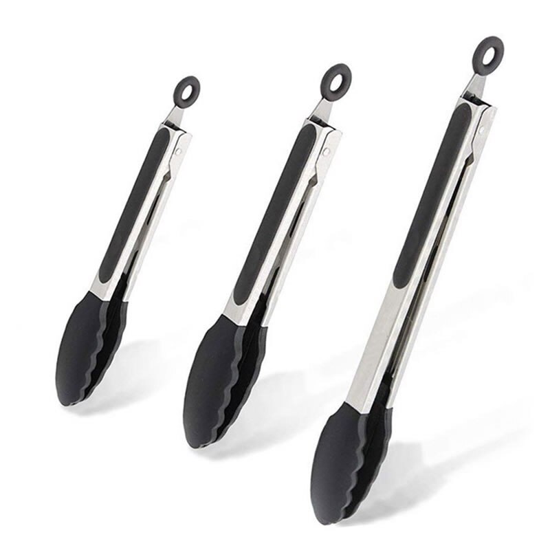 1Pc Siliconen Voedseltangen Non Stick Clips Server Brood Cake Vlees Pasta Salade Presenteren Tong Koken Bakken Tools Keuken gebruiksvoorwerpen