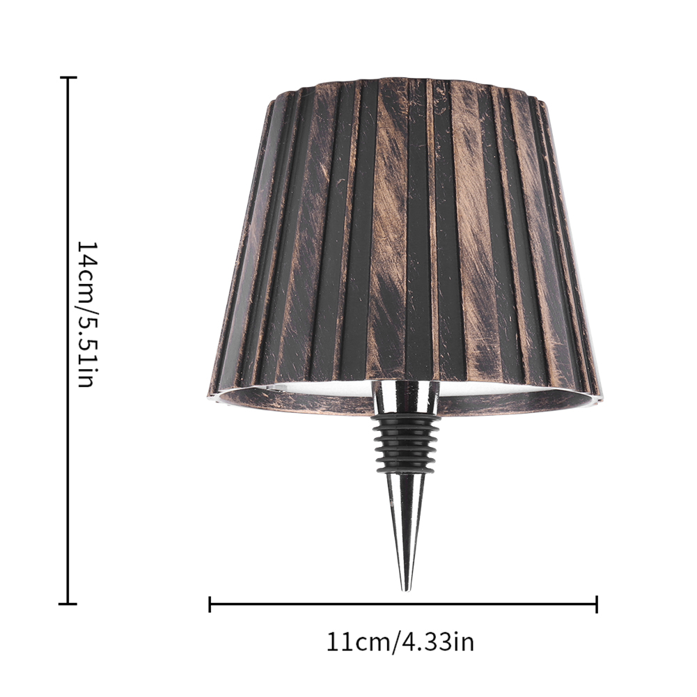 Wireless Touch Table Lamp LED Wine Bottle Light Rechargeable Stepless Dimming Night Lamp for Parties Bars Restaurant Decor: Brown