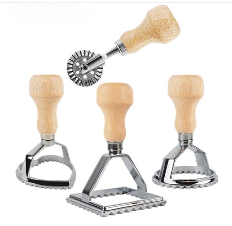 Italian Ravioli Cutter Set Pasta Press Kitchen Attachment Kit Maker Mold Tool Stamp Pastry Wheel: MF-1456