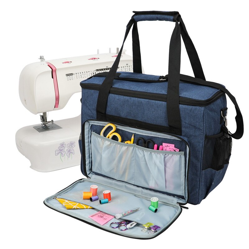 Stor kapacitet symaskine opbevaringspose tote multifunktionel bærbar rejse hjem organisator taske til syværktøj og tilbehør