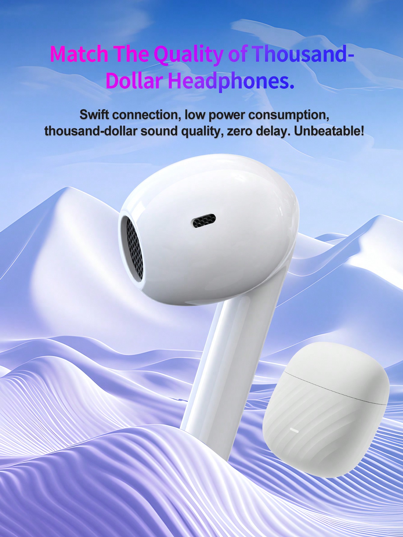 Wireless Earphones Dual Ear In Ear headphones Ultra Long Standby Running Bass Sports Earburds Music Headset With Mic