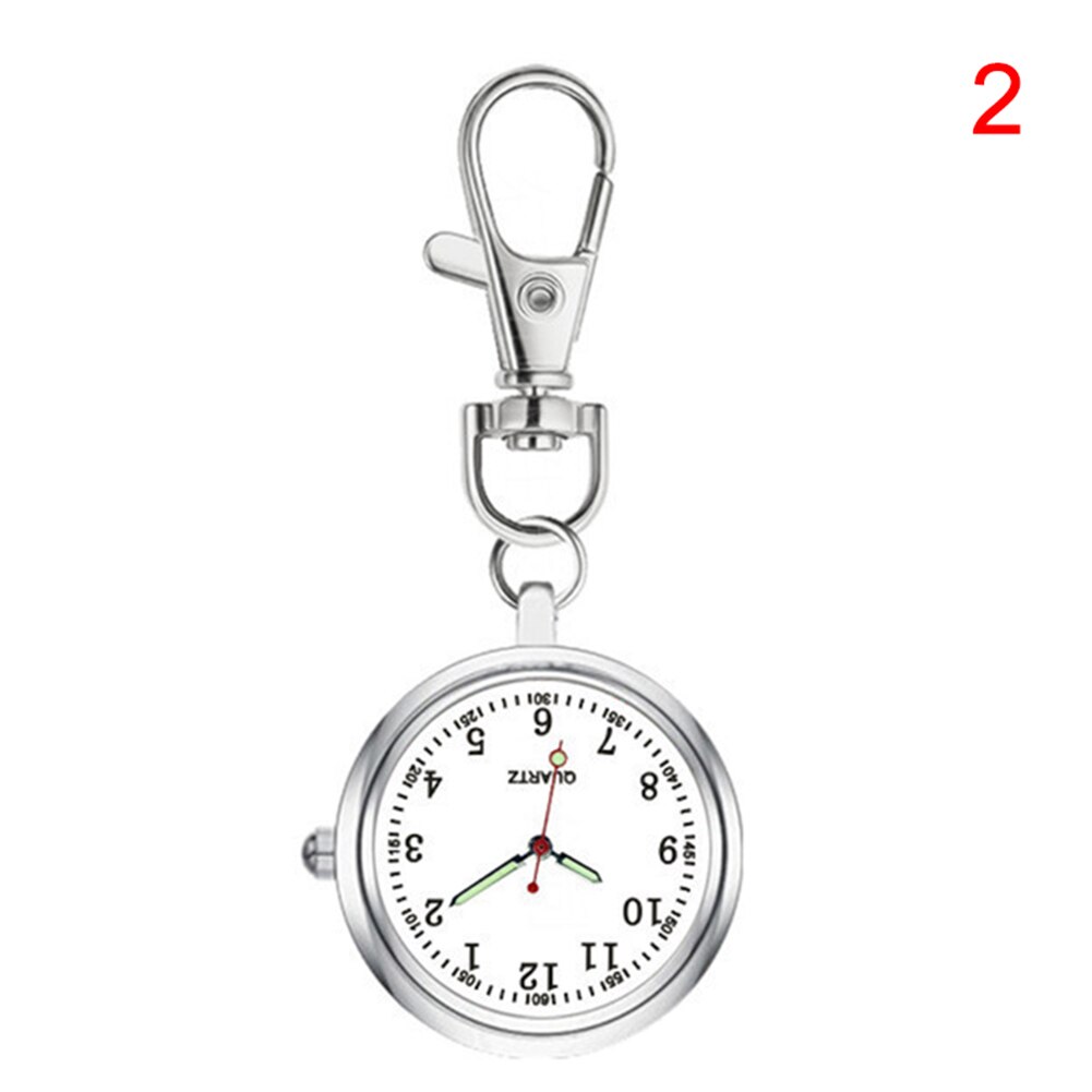 Llavero con reloj de bolsillo de cuarzo para hombre y mujer, colgante portátil con esfera redonda, H9: 2