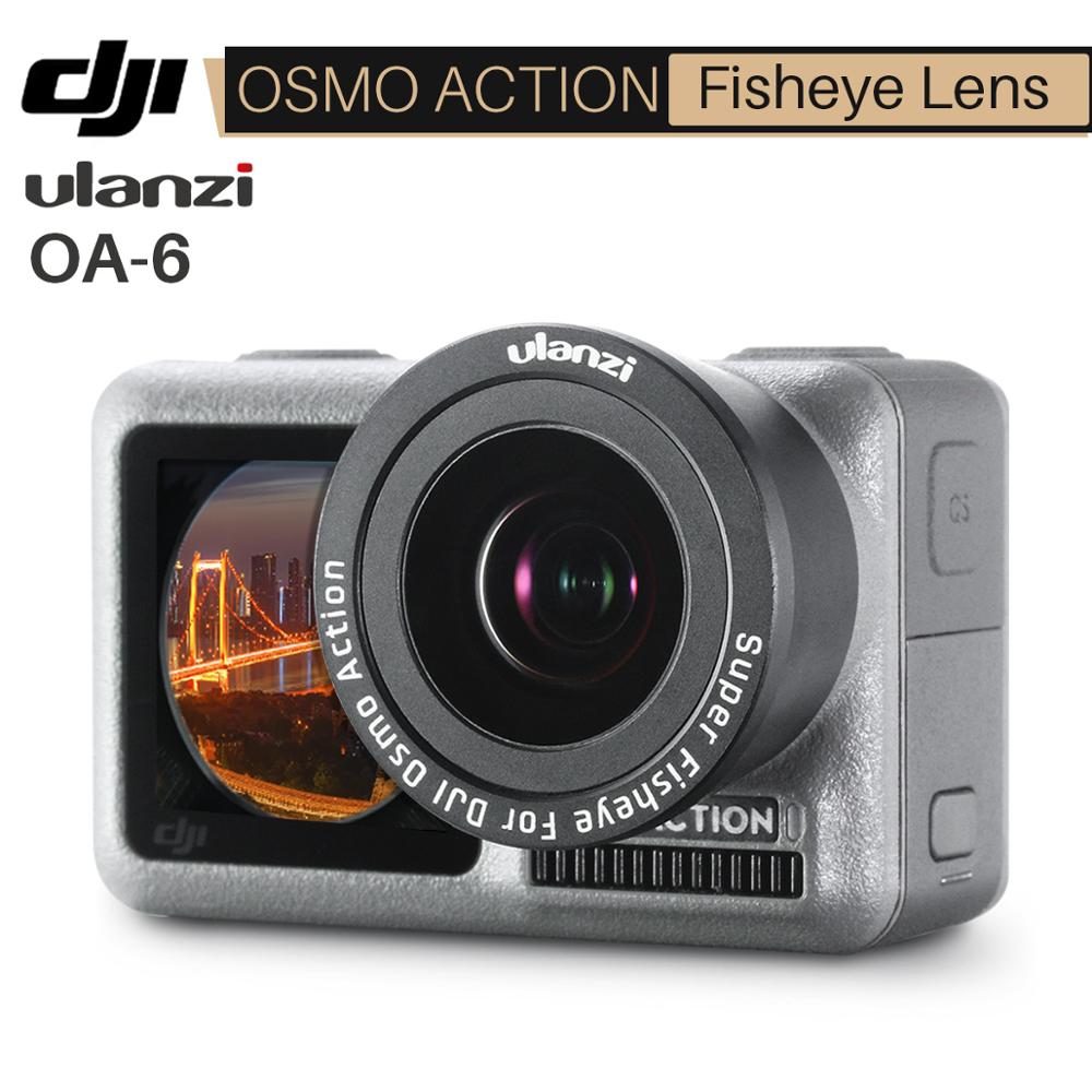 Ulanzi OA-6 180 Graden Fisheye Camera Lens Voor Dji Osmo Action Hd 4K Optische Glas Osmo Action Fish Eye lens Actie Accessoires