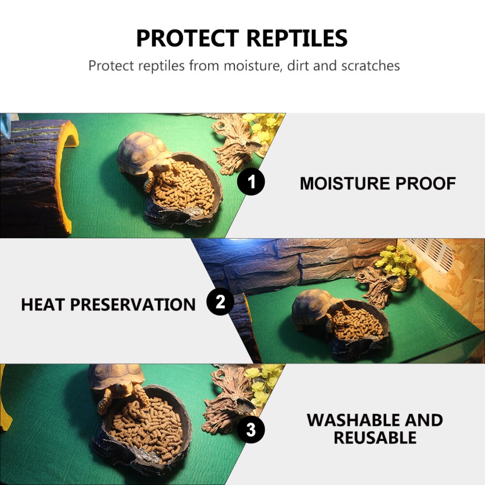 Reptile Carpet Terrarium Liner Bedding Substrate Beard Dragon Mat Supplies