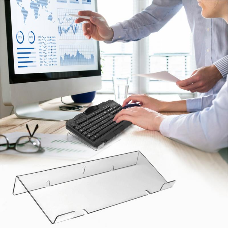 Suporte de teclado acrílico confortável suporte de teclado inclinado ergonômico suporte de bandeja de teclado acrílico para mesa casa escola