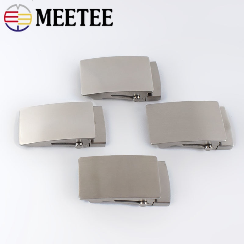 Meetee 1pc 36mm/39mm Stainless Steel Roller Toothless Men Belt Buckle Automatic Buckles Head DIY Casual Belts Accessory