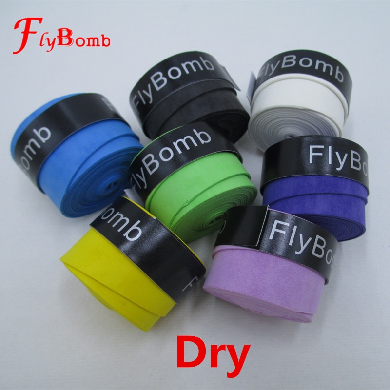 FlyBomb Dry Badminton Racket OverGrips Anti-skid Sweat Absorbed Wraps Taps Tennis Grips Racquet Overgrip Sweatband L415OLF