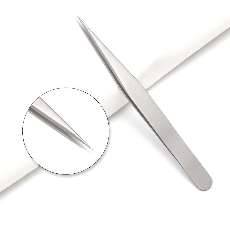 Pinzas para extensiones de pestañas postizas, de buena , de acero inoxidable, antiestáticas, no magnéticas: KC