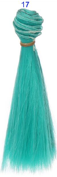 Bjd haar 15 cm * 100 CM blauw groen paars kleur korte rechte haar voor 1/3 1/4 BJD diy pop rechte pruiken