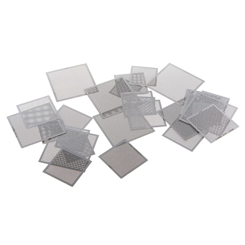 27Pcs/set BGA Reballing Universal Stencils with Template Jig for SMT SMD Chip