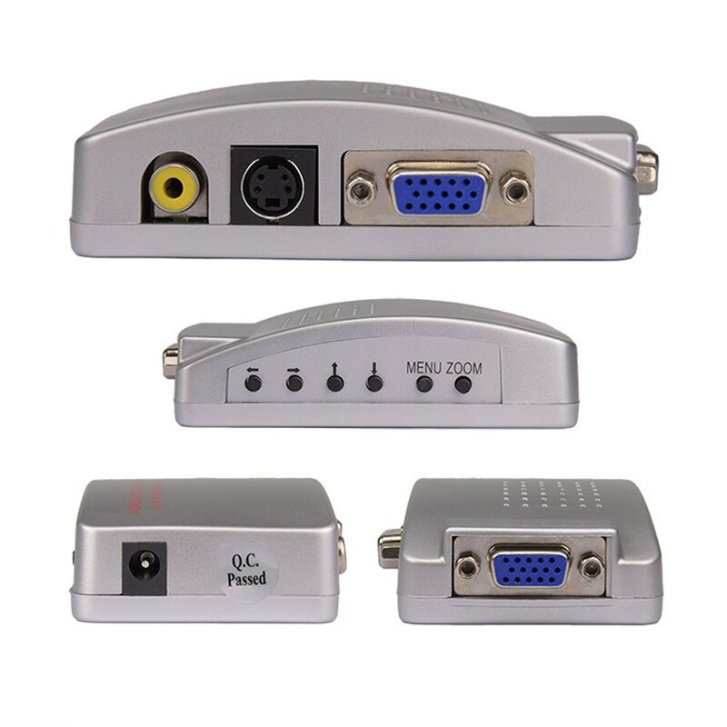 VGA to AV RCA S-Video Converter Adapter Box DAC: Default Title