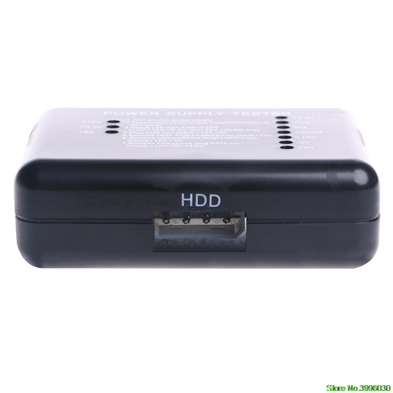 1Pcs Black PC 20 24 Pin PSU ATX SATA HD Power Supply Tester