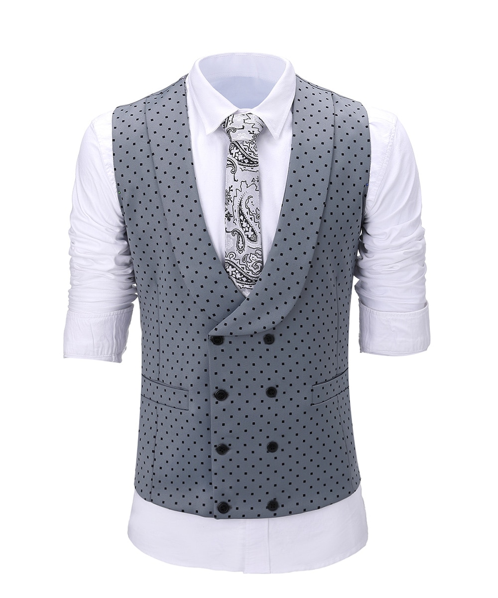 plata ! Traje Formal para hombre, esmoquin de solapa con bolsillos, chaqueta para padrinos de boda, apto para 3 piezas (chaqueta + chaleco + Pantalones)