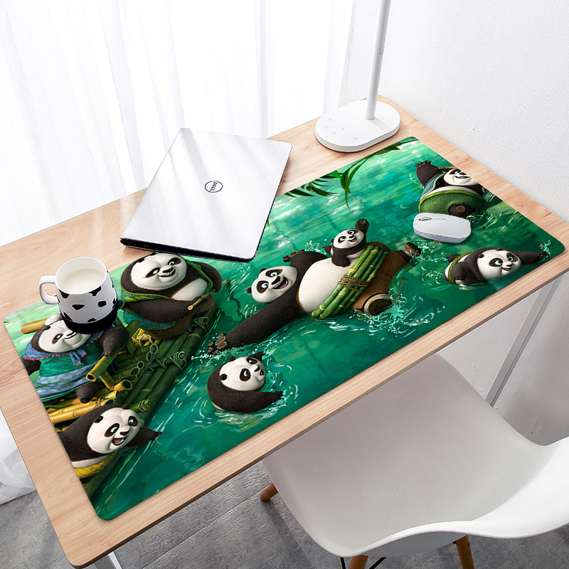 KungFu Panda Gummi Maus Durable Desktop Mousepad DIY Super Grande Große Größe Spiel Nicht Slip Maus Pad: 1 / Size 600x300x2 mm