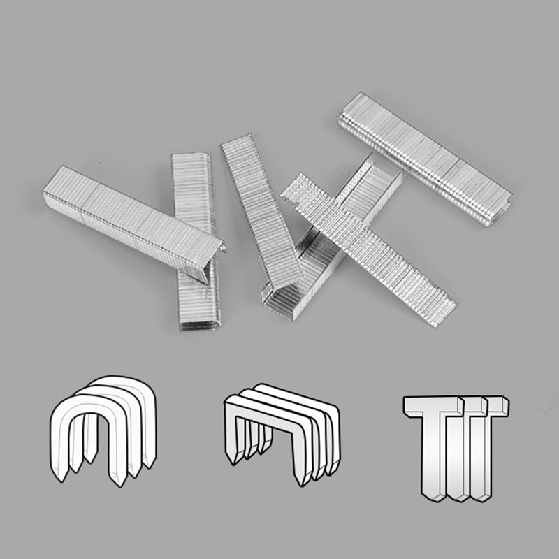 Zszywki 1000 sztuk zszywki gwoździe robić pistoletu zszywacz meble dekoracja wnętrz obróbka drewna pistolet kod paznokci U/drzwi/T w kształcie