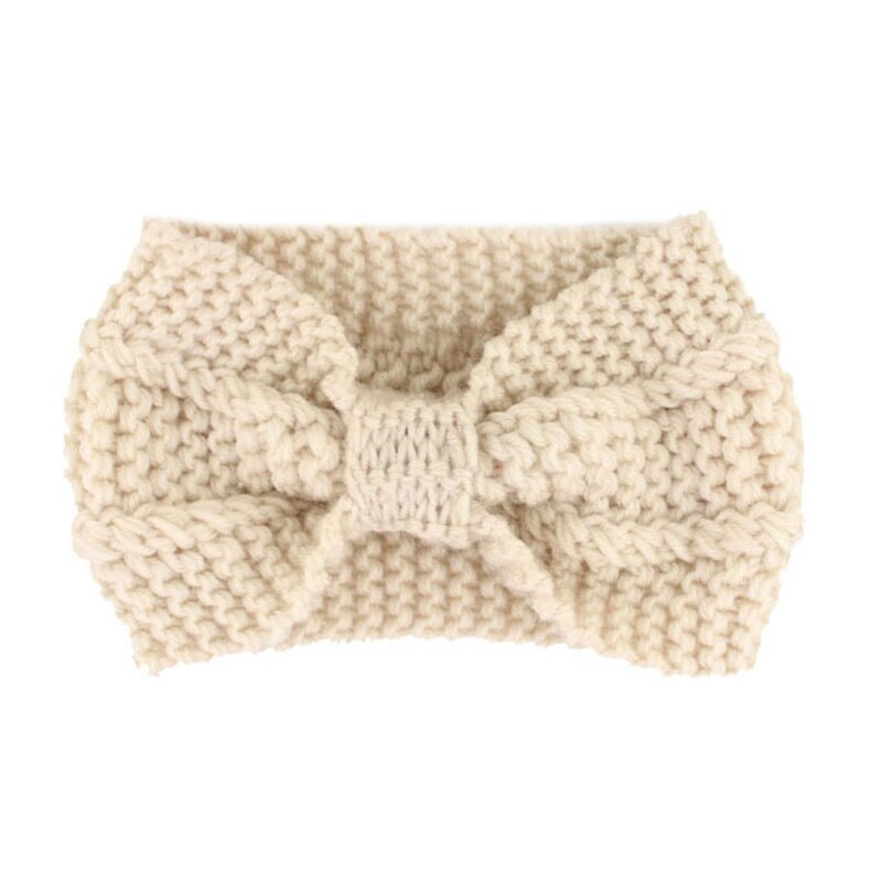 Winter gebreide hoofdband tulband haarband voor vrouwen meisjes baby meisjes haaraccessoires gehaakte strik haarband hoofddoek