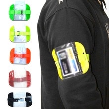 Justerbar elastisk rem kortholder elastisk armbånd id badge holder foto armbånd kreditkort etui pvc id pose