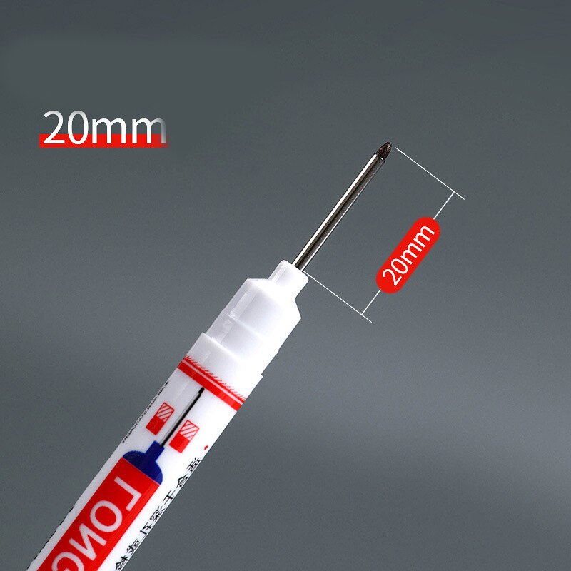 Stylo marqueur à pointe longue de 20mm, 4 pièces, pour peinture à l&#39;huile, Permanent, étanche, noir, blanc, vert, bleu, encre, pour rénovation industrielle, menuiserie