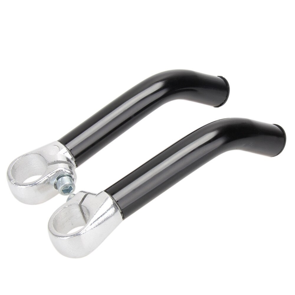 1Pair Bike Rest Handlebar Extender 15cm Aluminum Bicycle Bent Horn Ends for 22.2cm Handle Bar Riding Cycling Parts: Black