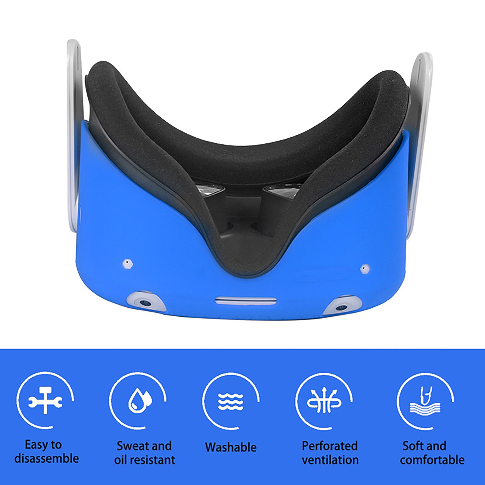 Vr Helm Beschermende Front Cover Voor Oculus Quest 2 Siliconen Anti-Throw Bescherming Shell Voor Oculus Quest 2 Headset accessoires